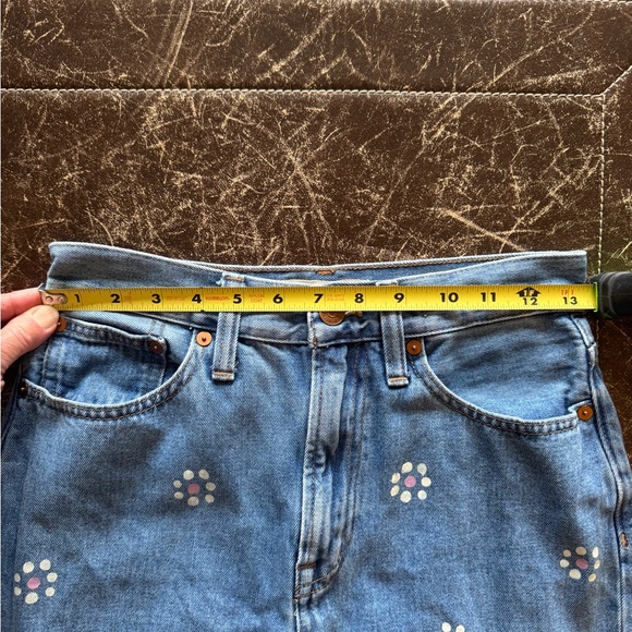 Madewell Perfect Vintage Wide-Leg Crop Jeans Floral Design, XS, size 26 - Picture 5 of 5
